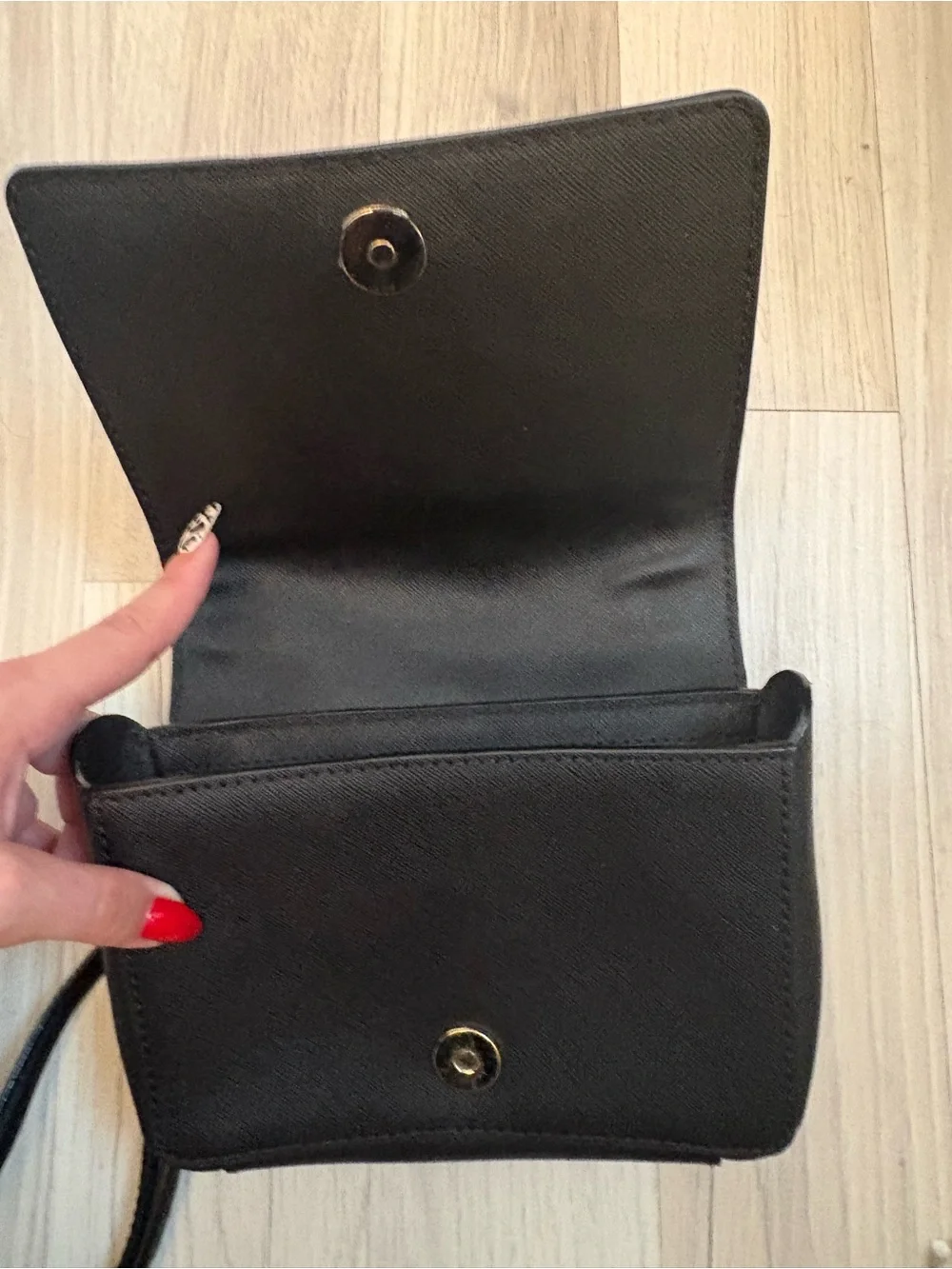 kate spade black stud-embellished crossbody with top handle